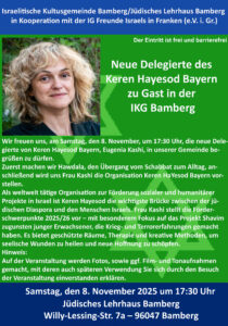 Einladungsflyer Keren Hayesod 08.11.2025